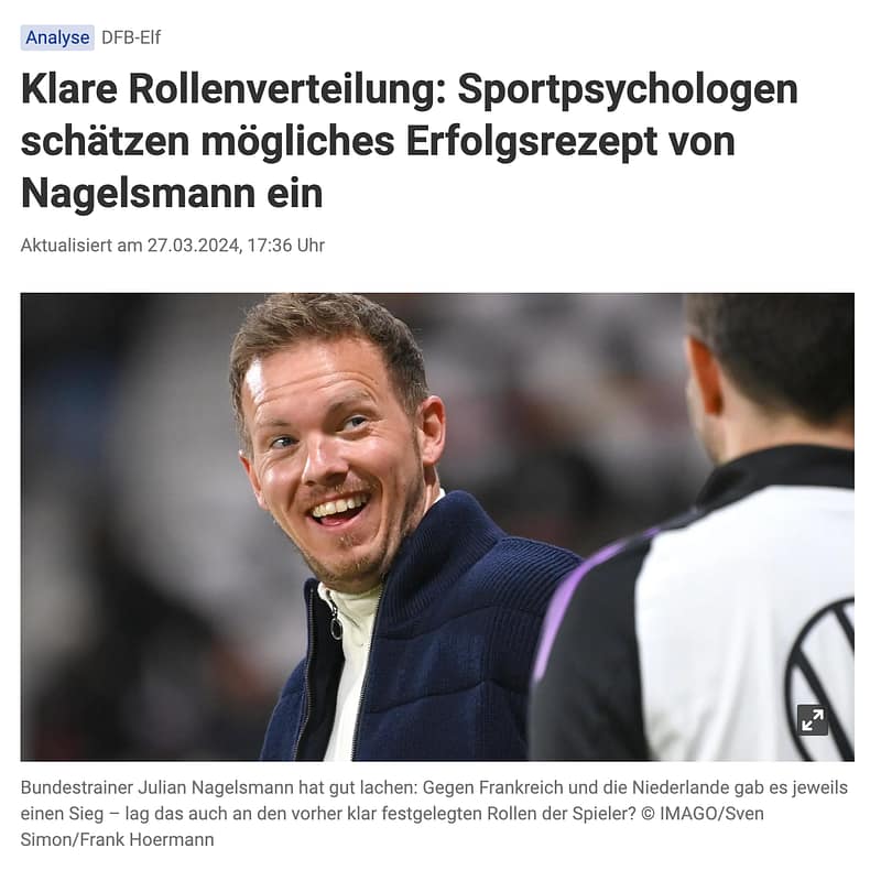 Mannschaft Fussball Sportpsychologie